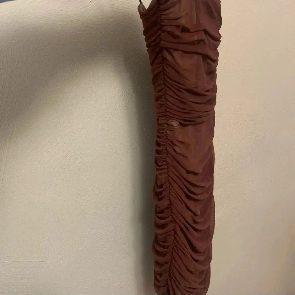 Nookie Mecca Mini Dress in Chocolate Size Small